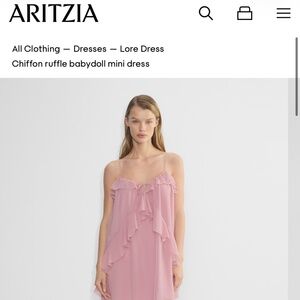 Aritzia mini lore dress pink